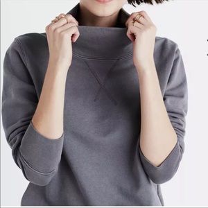 Madewell Funnelneck Sweatshirt in Gray size XS